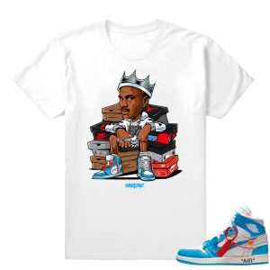 Off-White Jordan 1 UNC t shirt  Watch the Throne White Tee