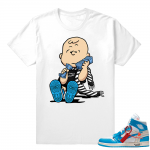 Off white Jordan 1 matching shirt  Designer Van Pelt  White Tee