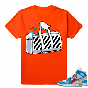 Off white Jordan 1 shirt  Secure the Bag  Orange Tee