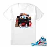 Off-white Jordan 1 t shirt  Al Bundy Shoe Connect White Tee