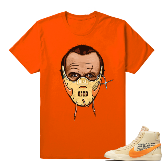 Off-white Nike Blazer All Hallows Eve | Hannibal Lecter | Orange shirt