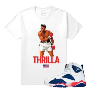 Match Jordan 7 Tinker Alternate | Thrilla | White T shirt