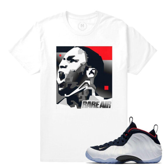 Match Olympic Foams| MJ Olympic| White T shirt