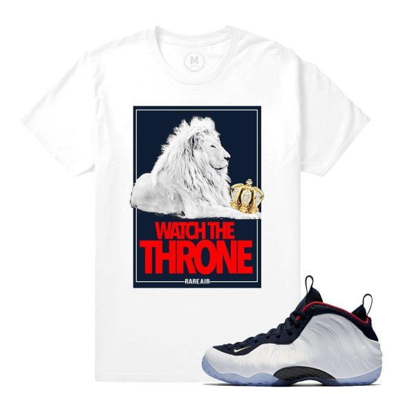 Match Olympic Foams| Watch The Throne | White T shirt