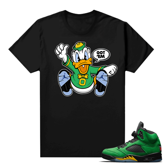 Oregon 5s sneaker tees shirts - Black - Got EM