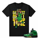 Oregon 5s sneaker tees shirts - Black - Greatest of All Time V3