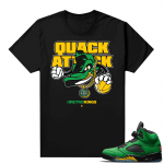 Oregon 5s sneaker tees shirts - Black -Quack Attack