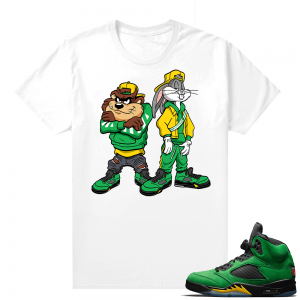 Oregon 5s sneaker tees shirts - White - Bugs and Taz