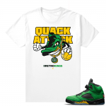 Oregon 5s sneaker tees shirts - White - Quack Attack