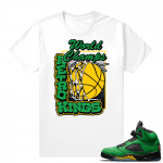 Oregon 5s sneaker tees shirts - White - Retro Kings World Champs