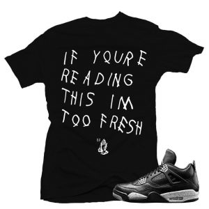 Oreo 4s matching sneaker tees shirts |Too Fresh sneaker Tee Black | Streetwear Online