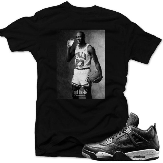 Oreo 4s matching sneaker tees shirts |Got Fresh Tee Black | Streetwear Online