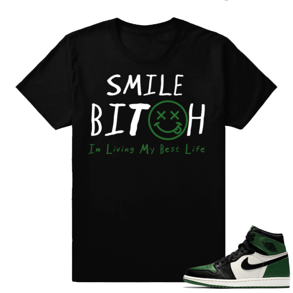 Pine Green 1 Jordan shirt | Living My Best Life | Black shirt