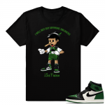 Pine Green 1 sneaker shirt outfits | Sneakerhead Pinocchio | Black shirt