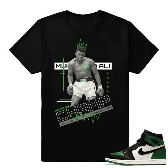 Pine Green 1s People Champ | Black shirt