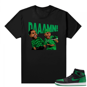 Pine Green 1s shirt Black - DAAAMN