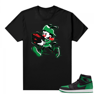 Pine Green 1s shirt Black - Double Up