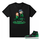 Pine Green 1s shirt Black - Get Schwifty