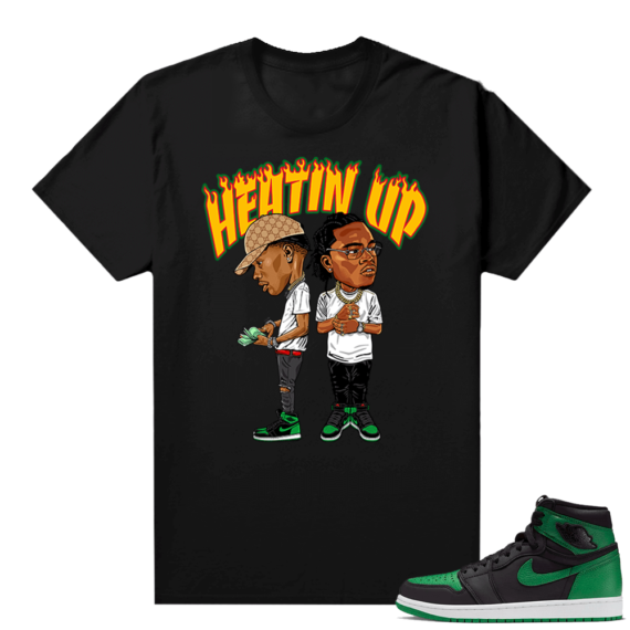 Pine Green 1s shirt Black - Heatin Up