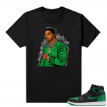 Pine Green 1s shirt Black - Pop Smoke Tribute