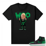 Pine Green 1s shirt Black - Ric Flair Drip