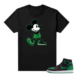 Pine Green 1s shirt Black - Sneakerhead Mickey