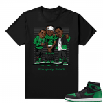 Pine Green 1s shirt Black - Everybody Eats B