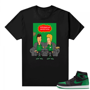 Pine Green 1s shirt Black - Hype Beavis and Sneakerhead