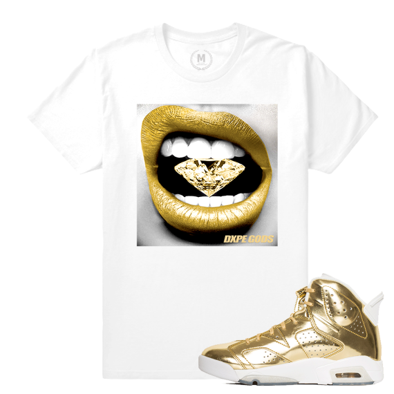 Match Jordan 6 Pinnacle | Diamond Lips | White T shirt