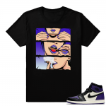 Purple Jordan 1  | Blunts | Black shirt