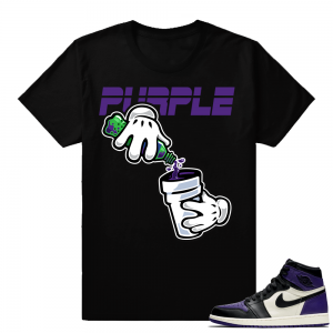 Purple Jordan 1 shirt match | Purple Drank | Black shirt