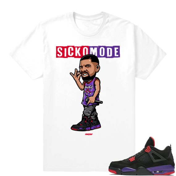 Raptor 4s Sicko Mode t shirt  Sicko Mode  White Tee