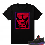 Raptor 4s matching shirt  Bull Face  Black Tee