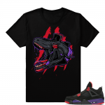 Raptors Jordan 4 shirts  Raptor Head 4s  Black Tee