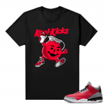 Red Cement 3s shirt black - Kool Kicks