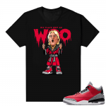 Red Cement 3s shirt black - Ric Flair Drip