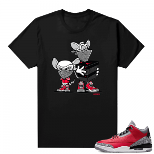 Red Cement 3s shirt black - Sneaker Heist