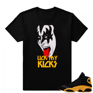 Match Retro 13 sneaker clothing | Lick My Kicks | Black shirt