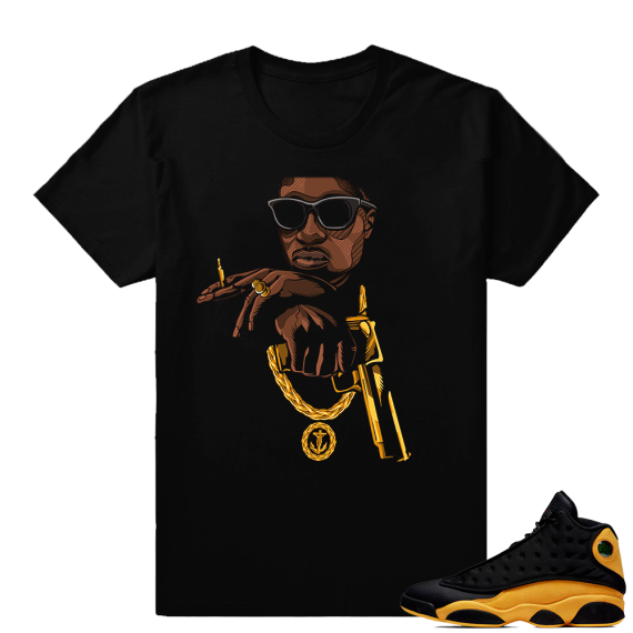 Match Retro 13 shirts | Nino Brown New Jack City | Black shirt