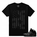 Retro 5 Jordans sneaker tees shirt Black 5s - Kush Flag - Black