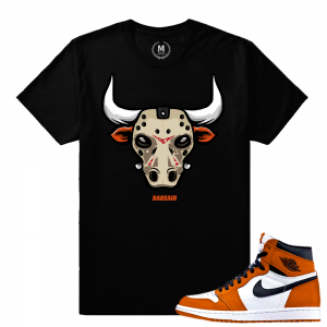 Match Reverse Shattered Backboard 1s Jordan Retro | Bully Jason Mask | Black T shirt