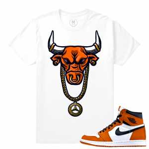 Match Reverse Shattered Backboard 1s Jordan Retro | OG Bull | White T shirt