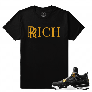 Match Jordan 4 Royalty | Double R Rich | Black T shirt