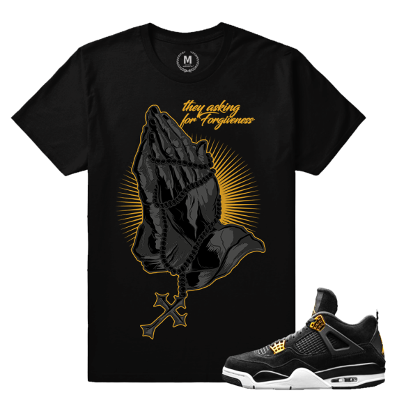 Match Jordan 4 Royalty | Forgiveness | Black T shirt