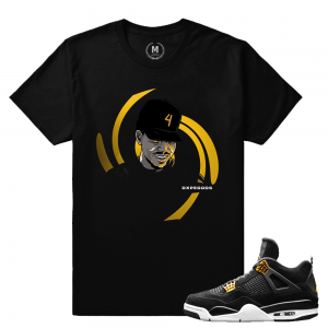 Match Jordan 4 Royalty | Chance Da Rapper | Black T shirt