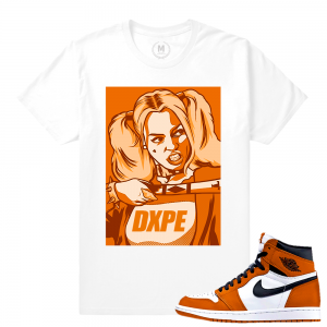 Match Reverse Shattered Backboard 1s Jordan Retro | Harley Quinn Dxpe Squad | White T shirt