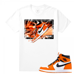 Match Reverse Shattered Backboard 1s Jordan Retro | Shattered Ones | White T shirt