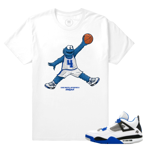 Match Jordan 4 Motorsport | Air Cookie | White T shirt