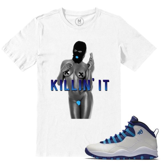 Match Jordan Retros 10 Charlotte Hornets | Killing it | White T shirt