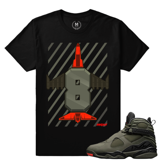 Match Jordan 8 Take Flight | Take Flight 8 | Black T shirt